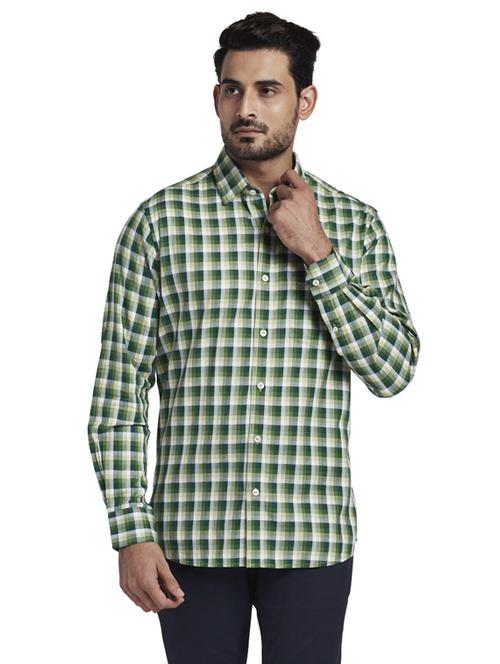 green checkered casual shirt - 17766865 - Standard Image - 1