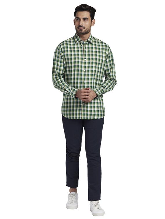 green checkered casual shirt - 17766865 - Zoom Image - 4