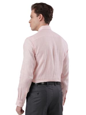 orange self design linen formal shirt - 17766872 - Standard Image - 3