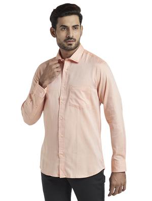 peach solid casual shirt - 17766878 - Standard Image - 2