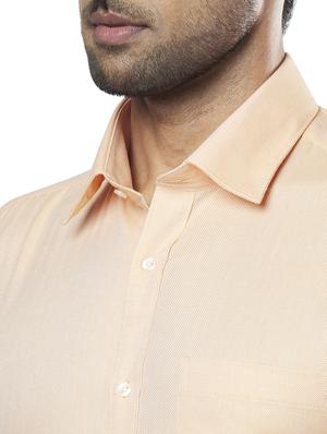 peach self design formal shirt - 17766892 - Standard Image - 5