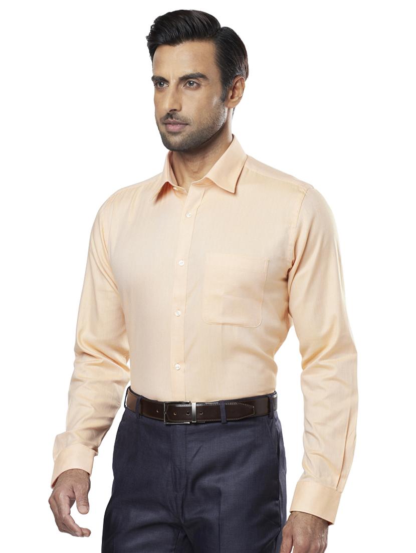 peach self design formal shirt - 17766892 - Zoom Image - 2