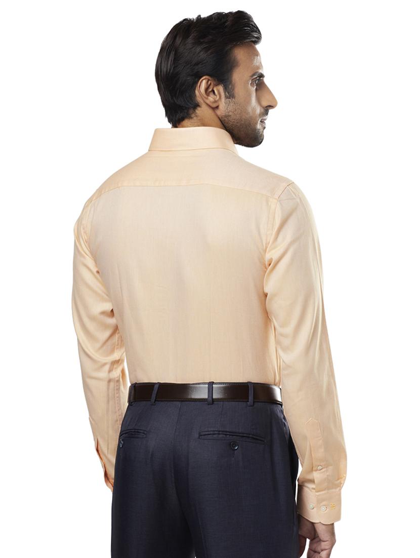 peach self design formal shirt - 17766892 - Zoom Image - 3