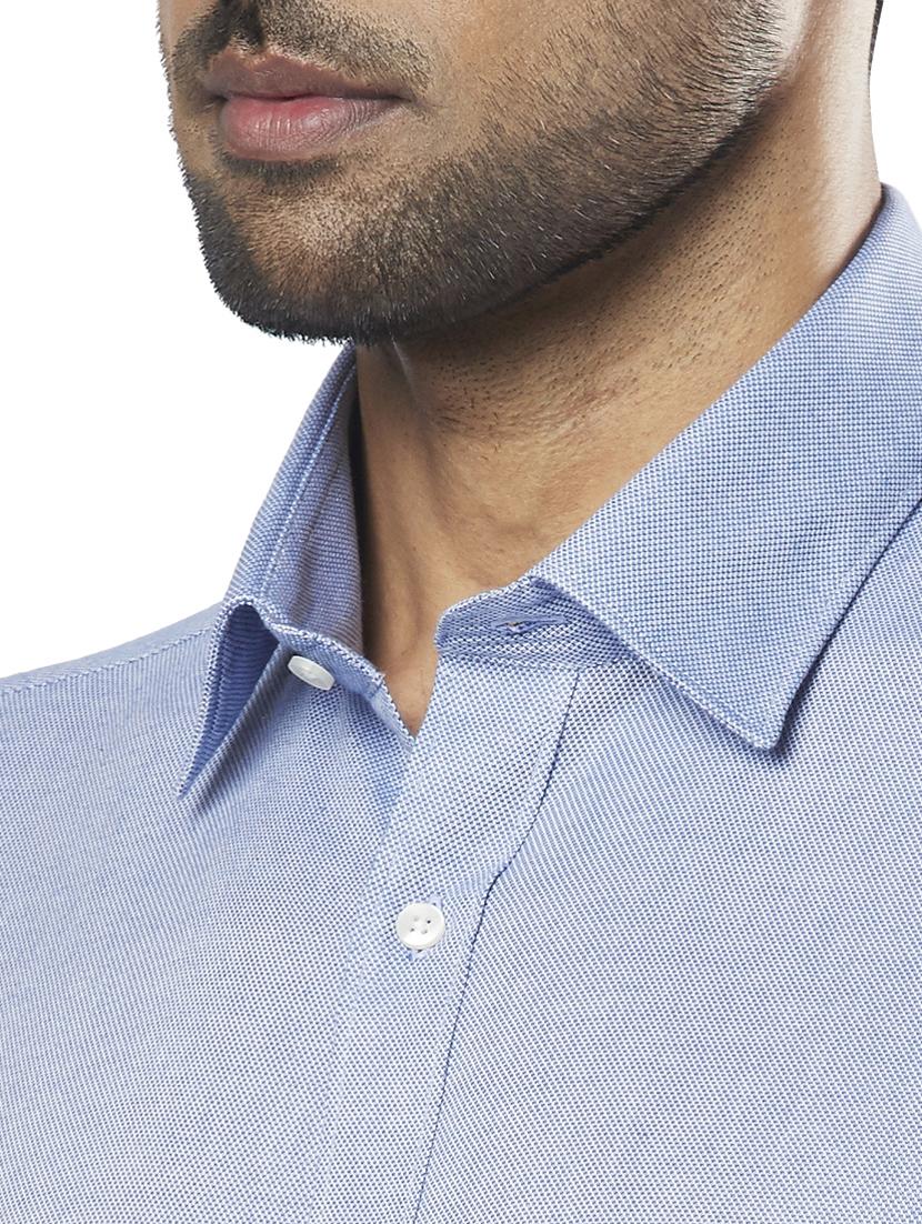 blue self design formal shirt - 17766893 - Zoom Image - 5