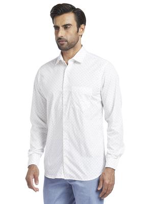 white printed casual shirt - 17766906 - Standard Image - 2