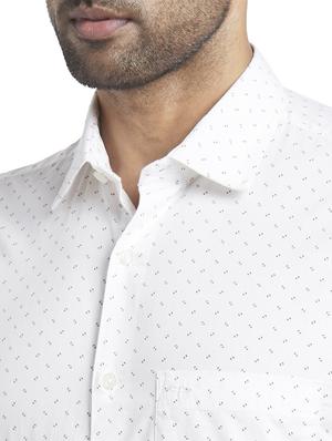 white printed casual shirt - 17766906 - Standard Image - 5