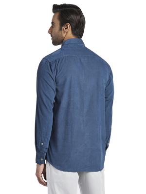 blue striped casual shirt - 17766919 - Standard Image - 3