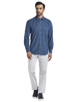 blue striped casual shirt - 17766919 - Standard Image - 4