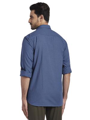 blue checkered casual shirt - 17766923 - Standard Image - 3