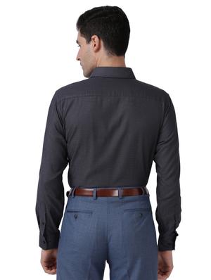 grey printed formal shirt - 17766941 - Standard Image - 3
