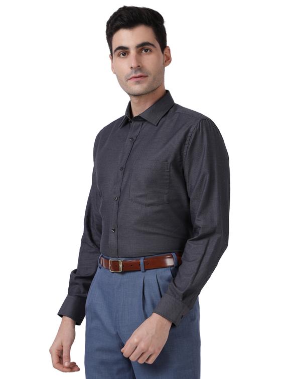 grey printed formal shirt - 17766941 - Zoom Image - 2