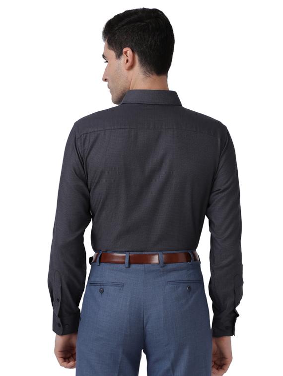 grey printed formal shirt - 17766941 - Zoom Image - 3