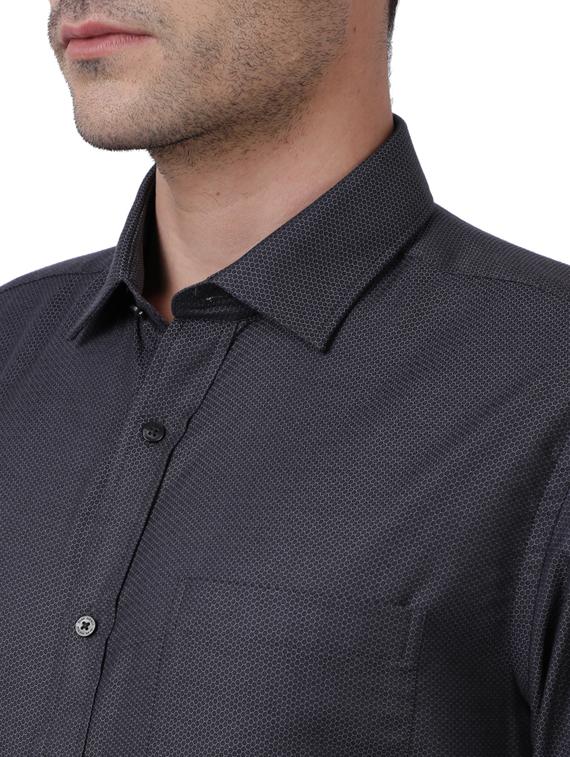 grey printed formal shirt - 17766941 - Zoom Image - 5