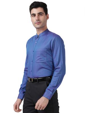 blue self design formal shirt - 17766946 - Standard Image - 2