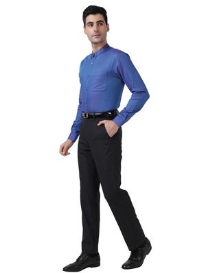 blue self design formal shirt - 17766946 - Standard Image - 4