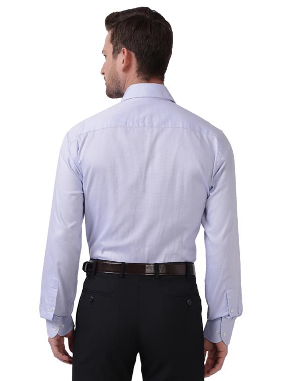 blue self design formal shirt - 17766951 - Zoom Image - 3