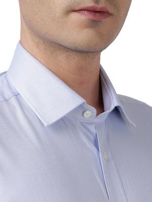 blue self design formal shirt - 17766953 - Standard Image - 5