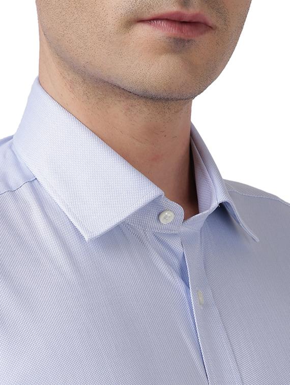 blue self design formal shirt - 17766953 - Zoom Image - 5