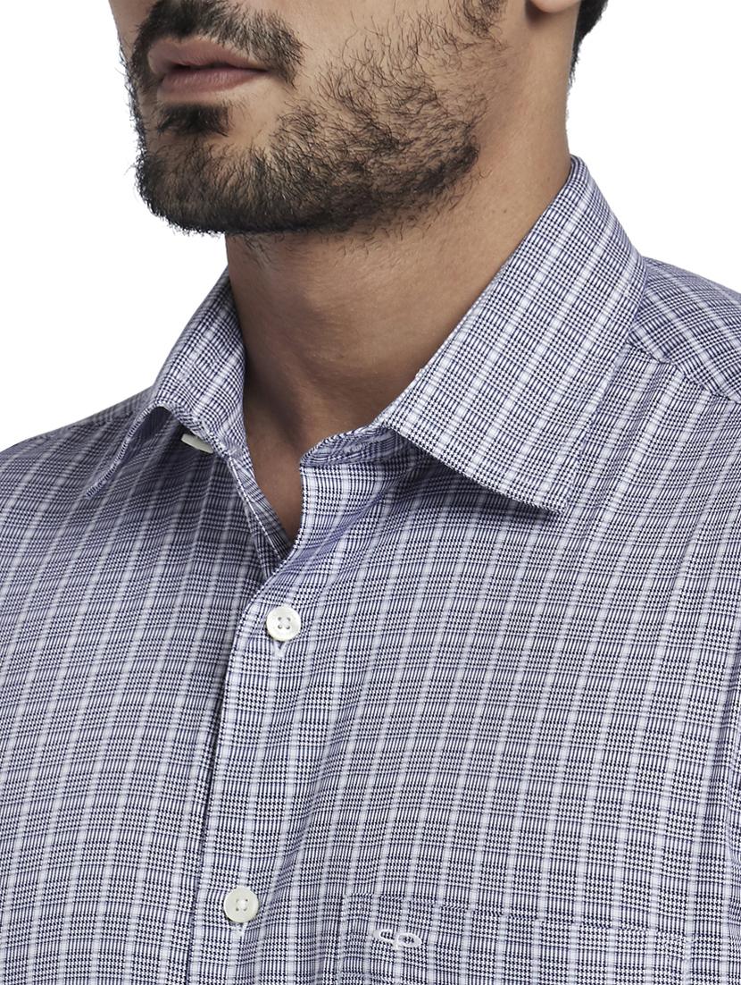 blue checkered casual shirt - 17766957 - Zoom Image - 5
