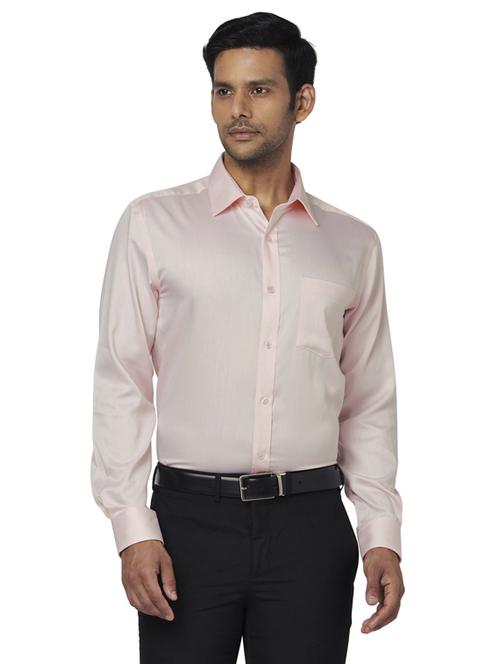 pink solid formal shirt - 17766968 - Standard Image - 1
