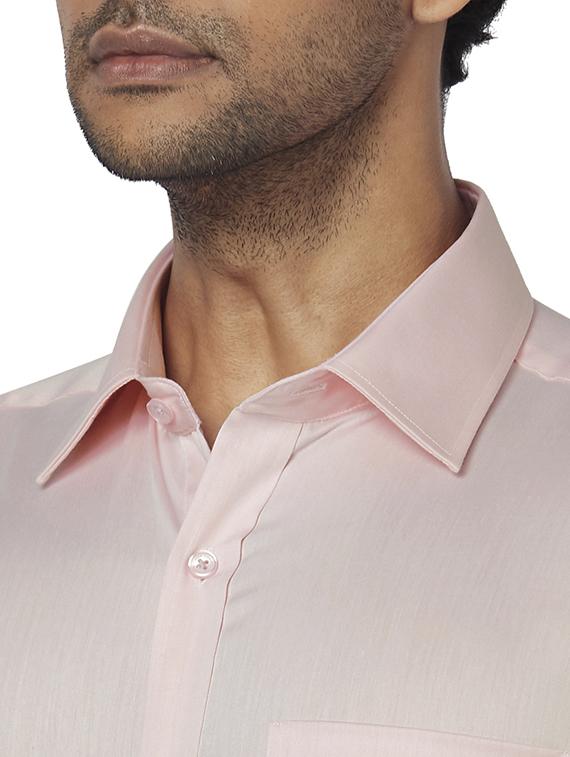 pink solid formal shirt - 17766968 - Zoom Image - 5
