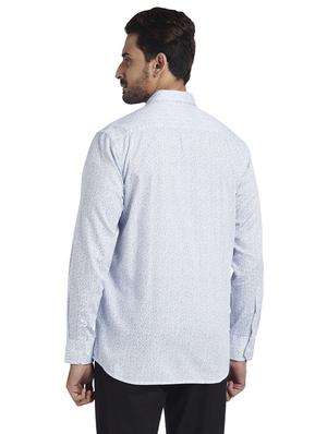 blue printed casual shirt - 17766971 - Standard Image - 3