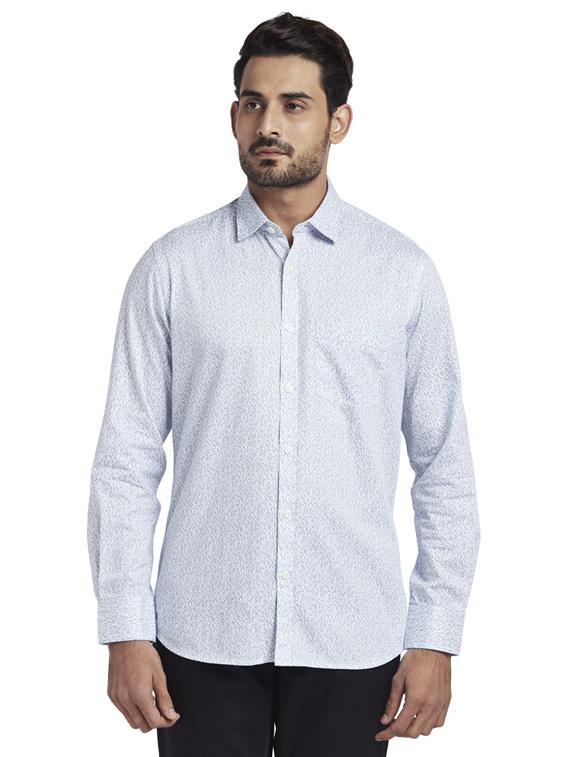 blue printed casual shirt - 17766971 - Zoom Image - 1