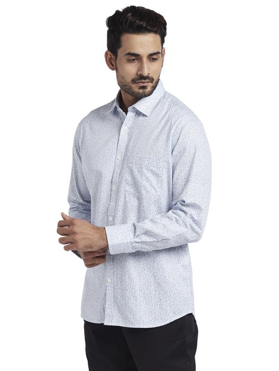 blue printed casual shirt - 17766971 - Zoom Image - 2