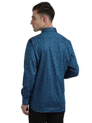 green self design casual shirt - 17766975 - Standard Image - 3