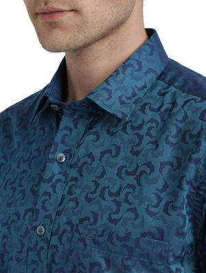 green self design casual shirt - 17766975 - Standard Image - 5
