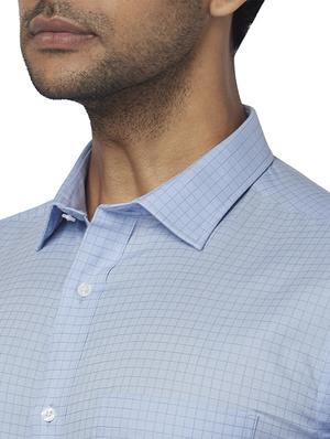 blue checkered formal shirt - 17766981 - Standard Image - 5
