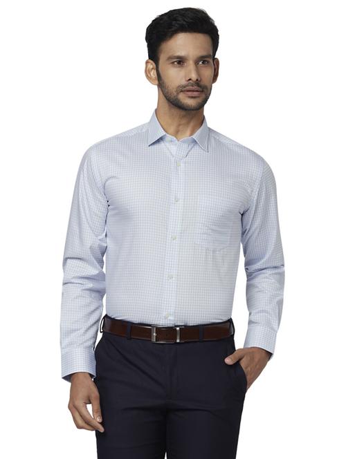 blue checkered formal shirt - 17766983 - Standard Image - 1
