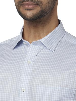 blue checkered formal shirt - 17766983 - Standard Image - 5