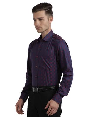 navy blue self design formal shirt - 17766984 - Standard Image - 2