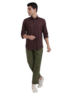 maroon checkered casual shirt - 17767004 - Standard Image - 4