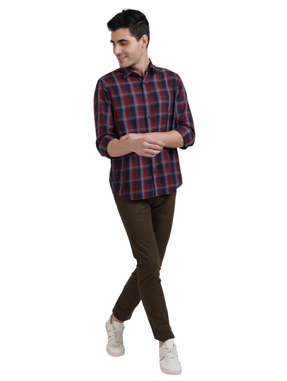 black checkered casual shirt - 17767008 - Zoom Image - 4