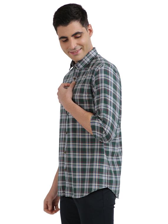 green checkered casual shirt - 17767011 - Zoom Image - 2