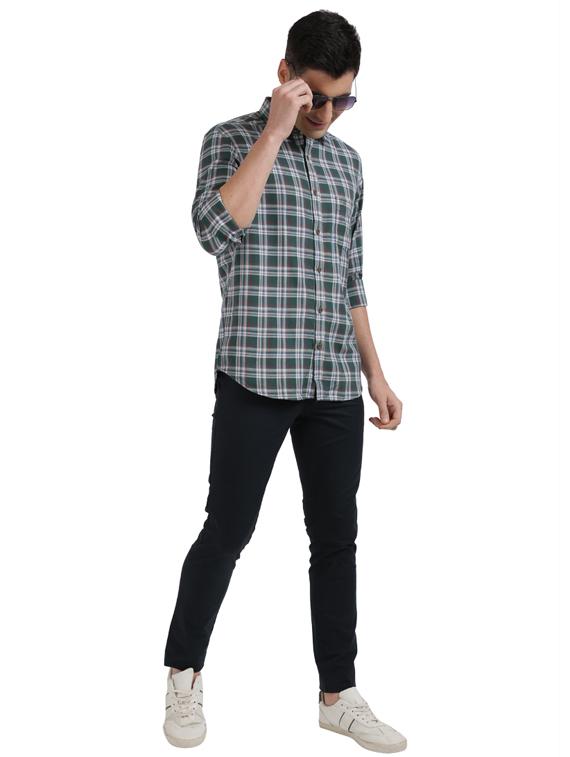 green checkered casual shirt - 17767011 - Zoom Image - 4
