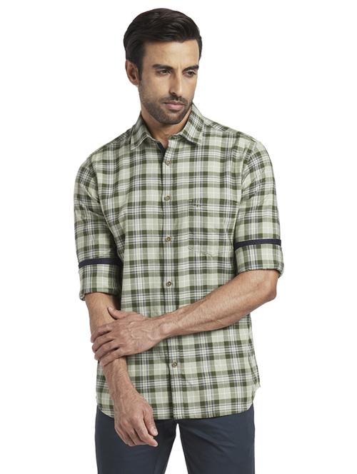 green checkered casual shirt - 17767026 - Standard Image - 1