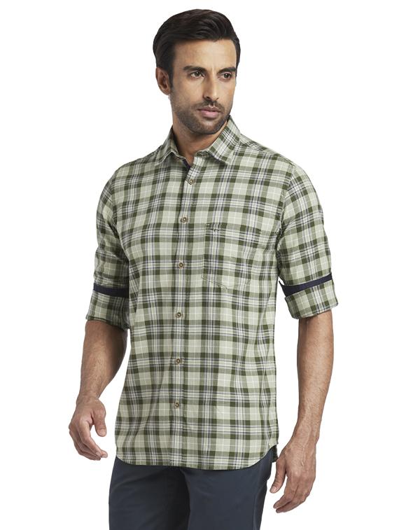 green checkered casual shirt - 17767026 - Zoom Image - 2