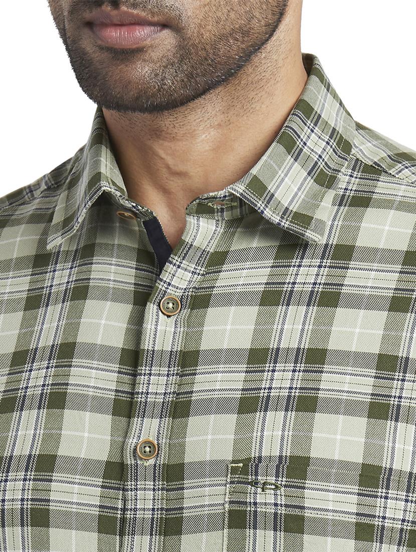 green checkered casual shirt - 17767026 - Zoom Image - 5
