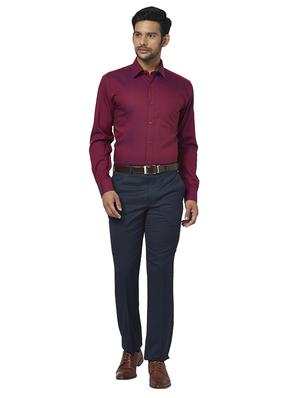 maroon self design formal shirt - 17767030 - Standard Image - 4