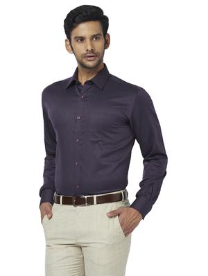 purple printed formal shirt - 17767032 - Standard Image - 2