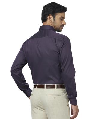 purple printed formal shirt - 17767032 - Standard Image - 3