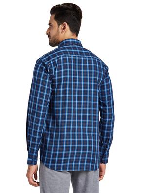 blue checkered casual shirt - 17767033 - Standard Image - 3