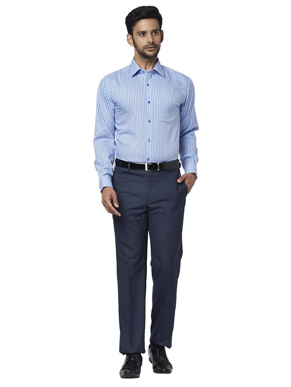 blue striped formal shirt - 17767035 - Zoom Image - 4