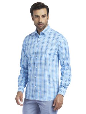 blue checkered casual shirt - 17767040 - Standard Image - 2