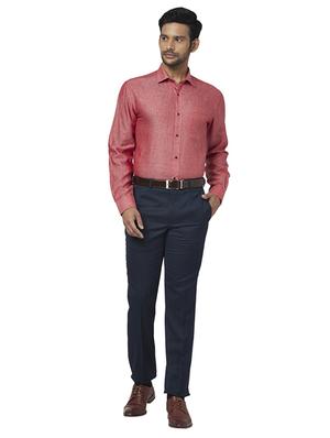 red striped linen formal shirt - 17767043 - Standard Image - 4