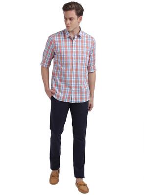 orange checkered casual shirt - 17767049 - Standard Image - 4