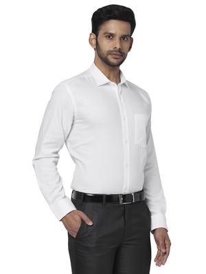 white solid formal shirt - 17767055 - Standard Image - 2